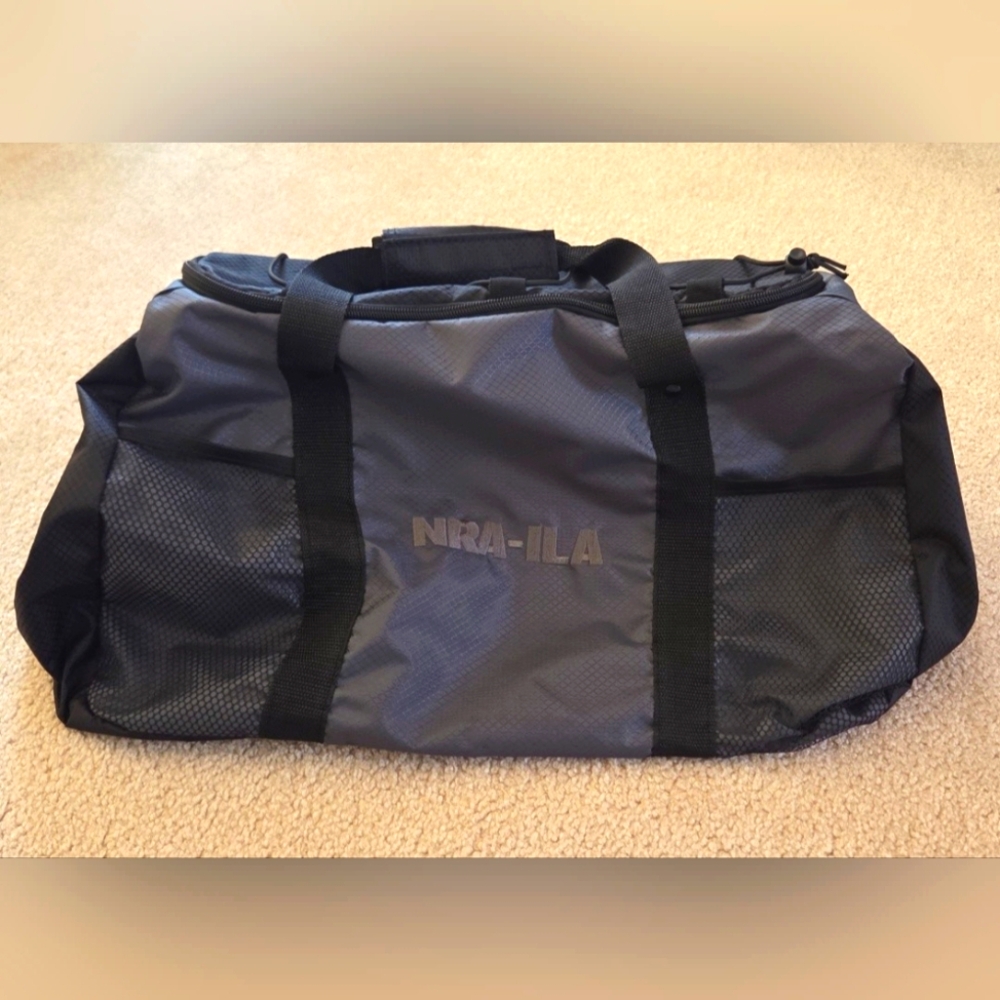 New NRA National R Association Small Duffel Bag GRAY BLACK